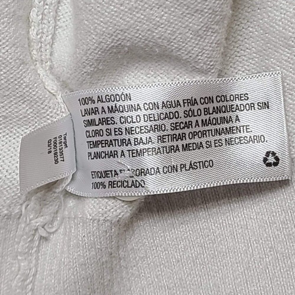 A New Day Sweater Womens Small White Button Knit Cardigan - Picture 5 of 9